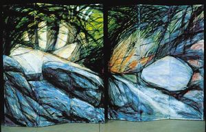 Sarugajou Diptych Screen (Front)