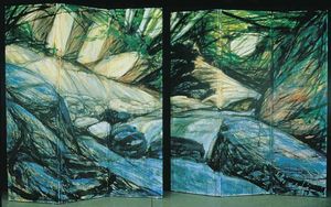 Sarugajou Diptych Screen (Back)