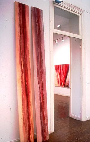 Crimson Installation View (Foreground: Untitled)